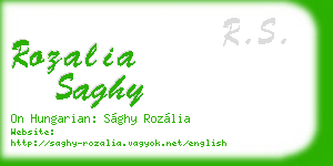 rozalia saghy business card
