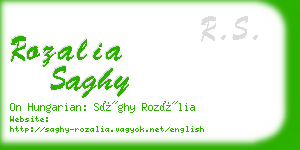 rozalia saghy business card